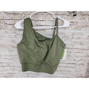 NEW Pheonix Malibu Bold Shoulder Bra Size 3X C-DD Olive Green One Shoulder Bra